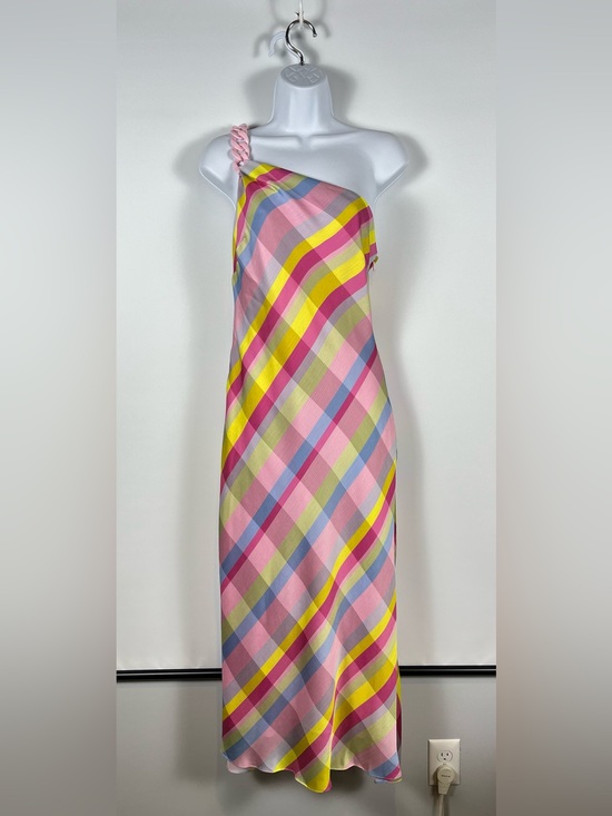 Gianni Bini Dresses & Skirts - Gianni Bini x Jess Southern Shelby One-Shoulder Chain Plaid Dress Size 8 NWT